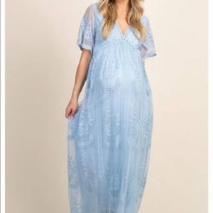 PinkBlush lace maternity dress